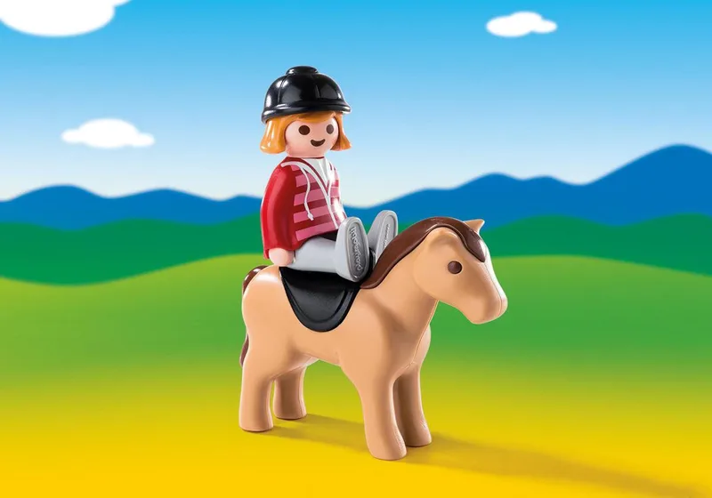 PLAYMOBIL 1.2.3 Ruiter met paard - 6973 von Playmobil in Multicolor – Produktfoto