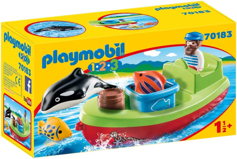 PLAYMOBIL 1.2.3 Vissersboot - 70183 von Playmobil in Multicolor – Produktfoto