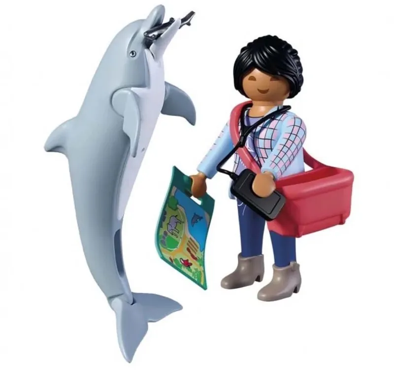 Playmobil – 1010452 – Speelset Zoo – Dolfijn en bezoeker de Playmobil en Meerkleurig – photo du produit
