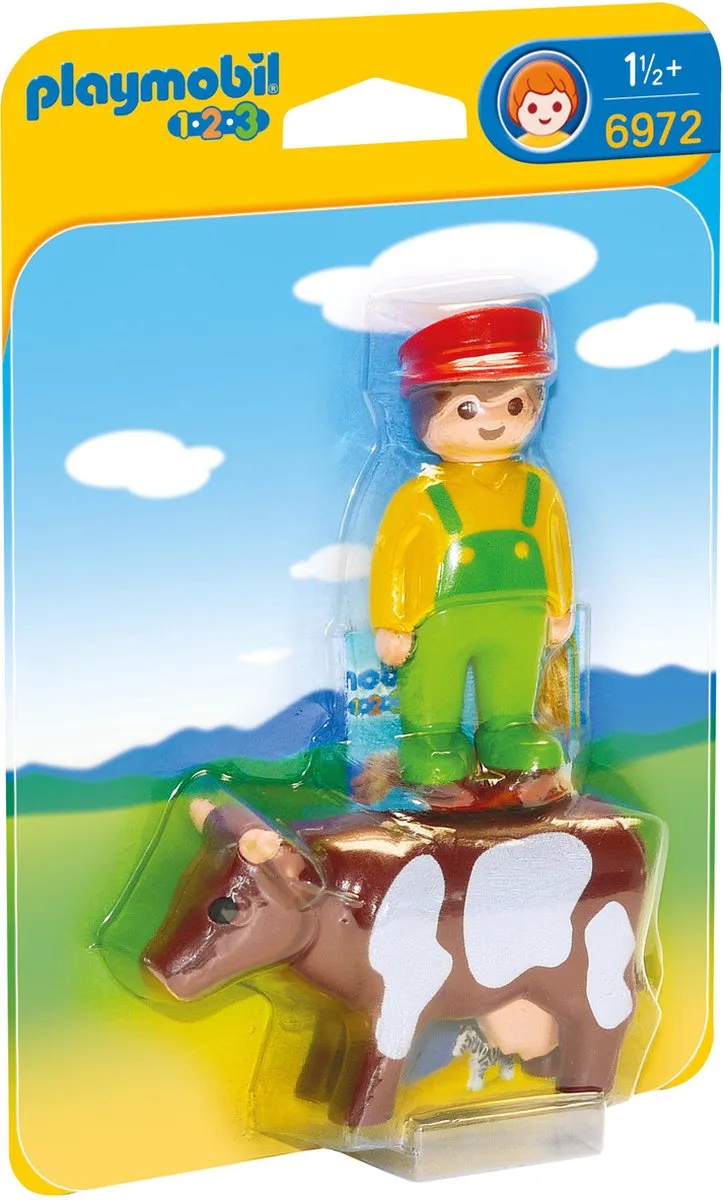 Playmobil 123 Boer met koe - 6972 von Playmobil in Multi colour – Produktfoto