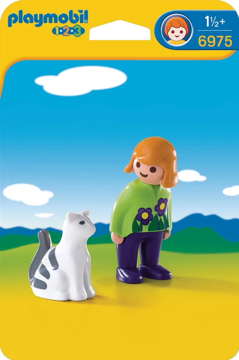 Playmobil 123 Verzorgster met kat - 6975 von Playmobil in Wit – Produktfoto