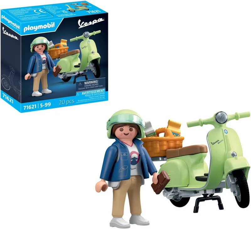 PLAYMOBIL 1969 Vespa 150 Sprint Veloce, lichtgroen - 71621 de Playmobil en Multicolore – photo du produit 2 sur 5