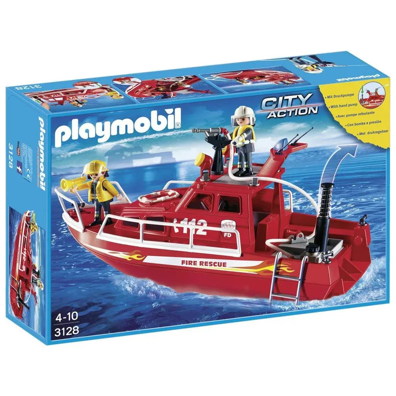 PLAYMOBIL® 3128 Feuerlöschboot mit Pumpe de Playmobil – photo du produit