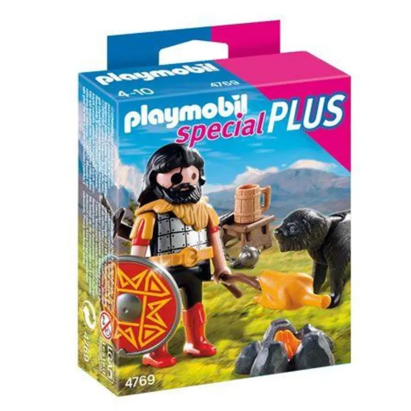 PLAYMOBIL® 4769 Barbar mit Hund am Lagerfeuer de Playmobil – photo du produit