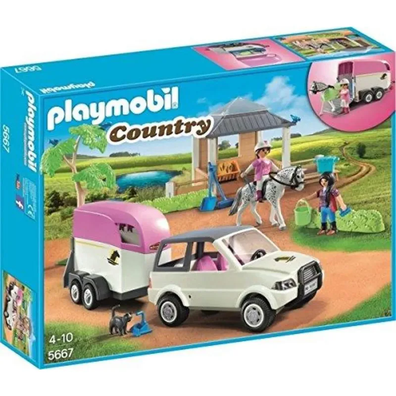 PLAYMOBIL® 5667 Country Pick Up mit Pferdeanhänger, Pferd und Reiterin by Playmobil – product photo