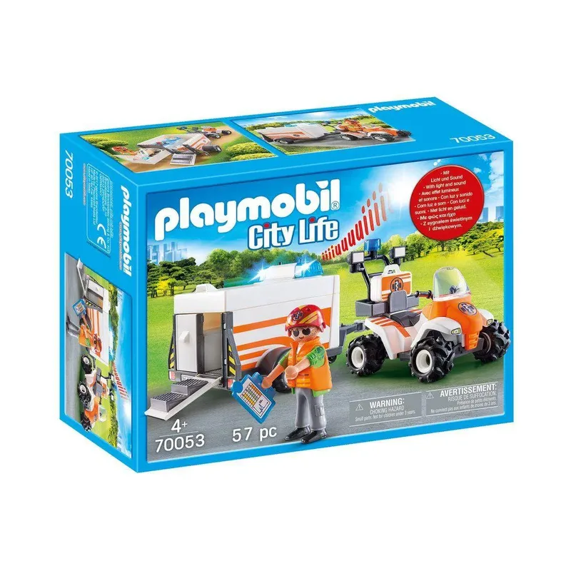 PLAYMOBIL® 70053 City Life Quad mit Rettungsanhänger van Playmobil – productfoto