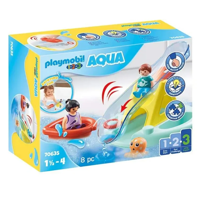 PLAYMOBIL® 70635 1.2.3. Aqua Badeinsel mit Wasserrutsche by Playmobil – product photo