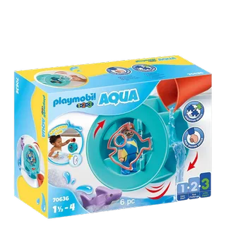 PLAYMOBIL® 70636 1.2.3. Aqua Wasserwirbelrad mit Babyhai fra Playmobil – produktbillede 2 af 2
