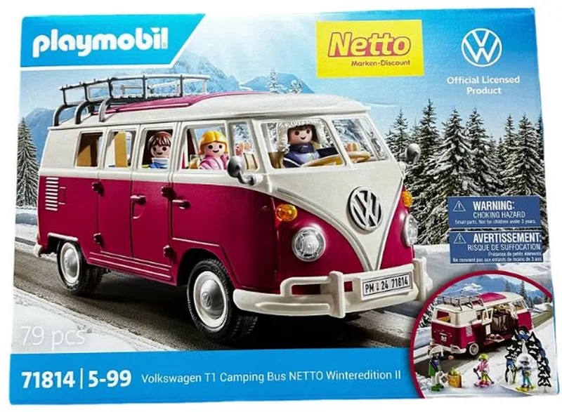 PLAYMOBIL® 71814 – Volkswagen VW T1 Camping Bus Winteredition II by Playmobil in Rood – product photo