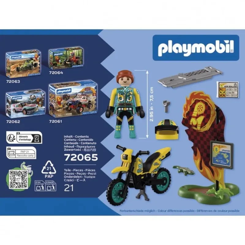 Jeu De Construction Off-road Motorcycle de Playmobil en Jaune – photo du produit 4 sur 5