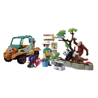 PLAYMOBIL – 72072 – Speelset zooverzorger – voertuig – 62 delen de Playmobil en Orange – photo du produit 1 sur 5