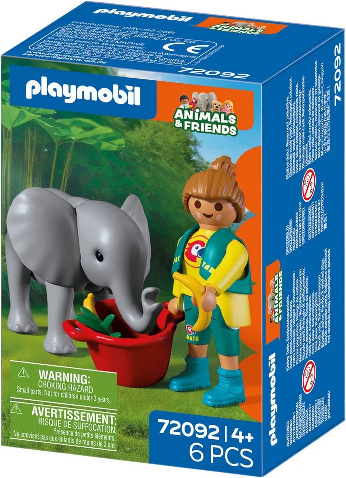 PLAYMOBIL – 72092 – Dieren & Vrienden – Speelfiguurset – Olifant de Playmobil en Rouge – photo du produit 3 sur 4