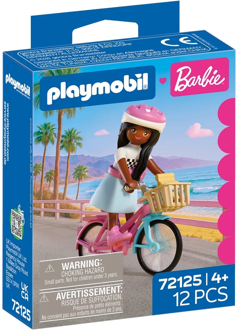PLAYMOBIL – 72125 – Barbie set – Brooklyn en fiets de Playmobil en Roze – photo du produit