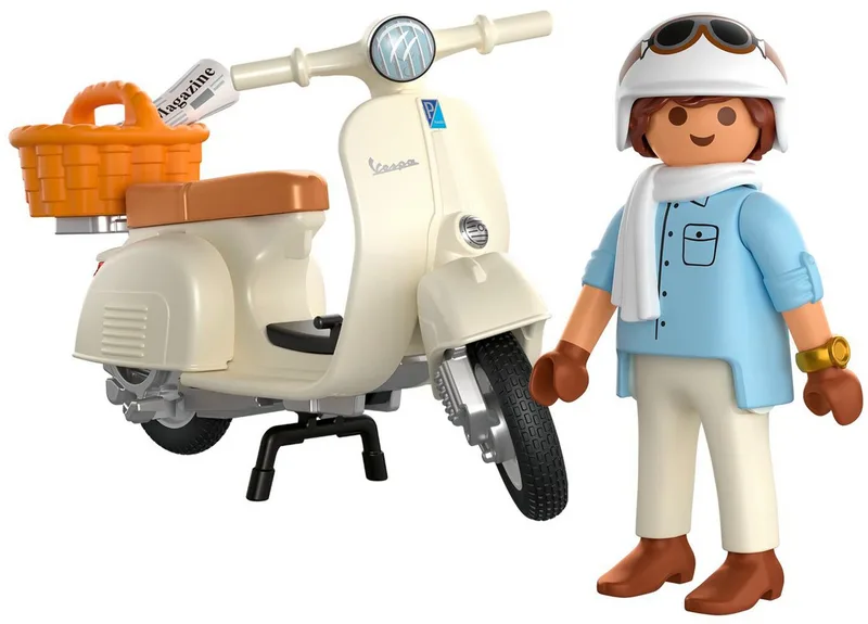 Playmobil® 80 Jahre Vespa: Classic Style (72283), Vespa Konstruktions-Spielset, (18 St), Made in Europe von Playmobil in Beige – Produktfoto