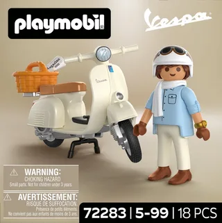 Playmobil® 80 Jahre Vespa: Classic Style (72283), Vespa Konstruktions-Spielset, (18 St), Made in Europe de Playmobil en Beige – photo du produit 2 sur 4