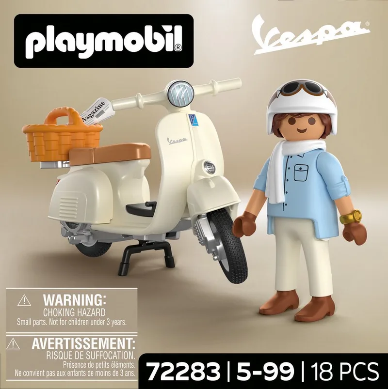 Playmobil® 80 Jahre Vespa: Classic Style (72283), Vespa Konstruktions-Spielset, (18 St), Made in Europe de Playmobil en Beige – photo du produit 2 sur 4
