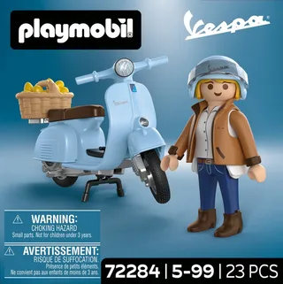 Playmobil® 80 Jahre Vespa: Iconic Style (72284), Vespa Konstruktions-Spielset, (23 St), Made in Europe de Playmobil en Bleu – photo du produit 2 sur 4