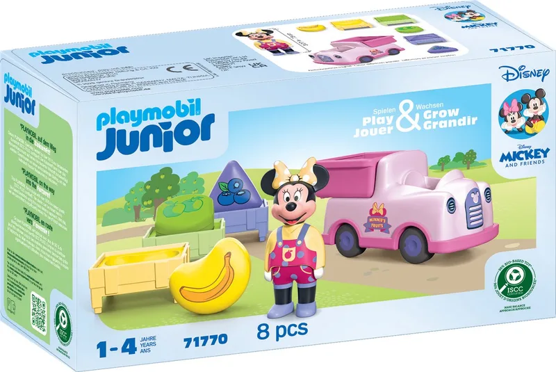 PLAYMOBIL Junior & Disney JUNIOR & Disney: Minnie Mouse's fruit sorteer wagen 71770 von Playmobil in Meerkleurig – Produktfoto