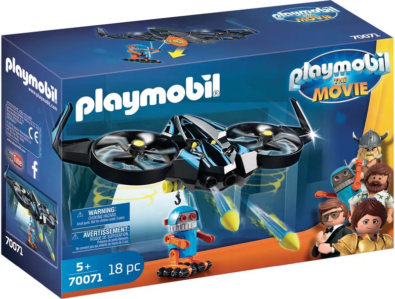PLAYMOBIL: THE MOVIE Robotitron met drone - 70071 van Playmobil in Multicolor – productfoto