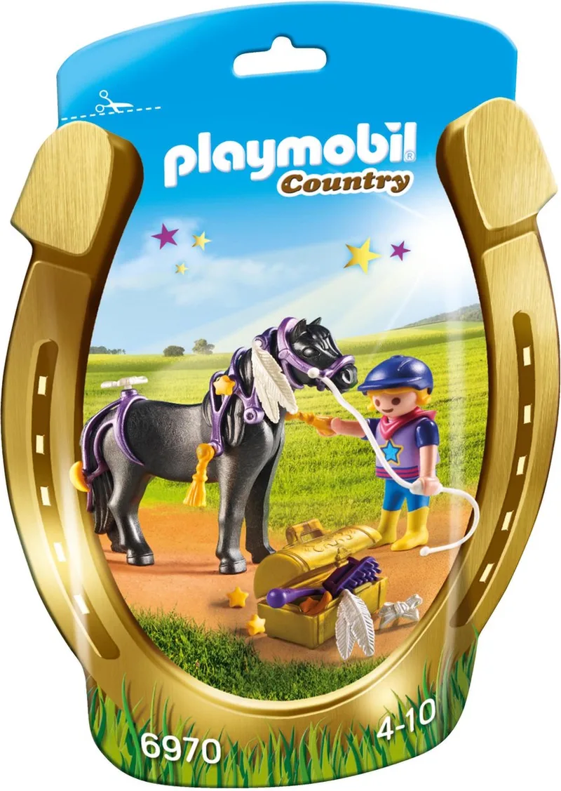 Pony om te versieren "Ster" / Poney à décorer "Etoile von Playmobil in Donker Grijs – Produktfoto