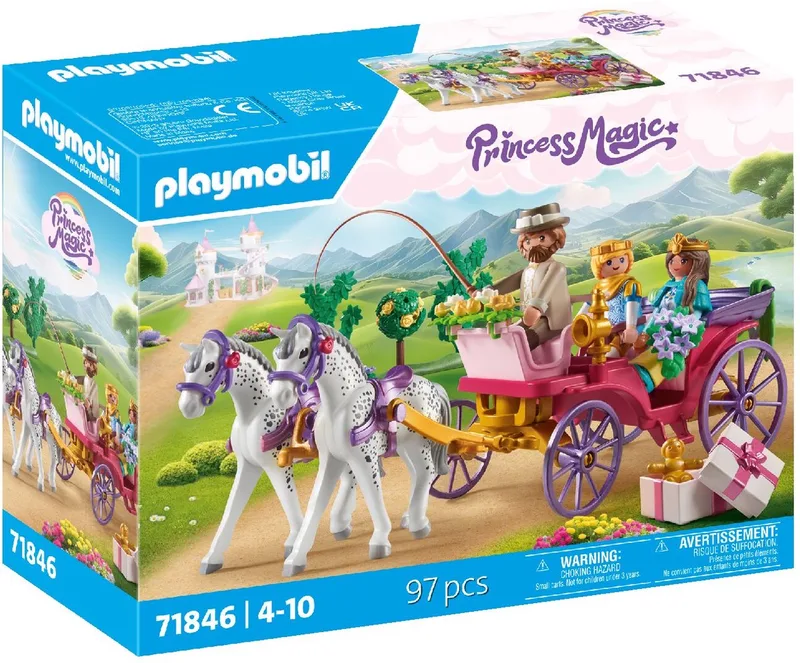 Princess Magic Koetsrit met prins en prinses 71846 by Playmobil in Meerkleurig – product photo