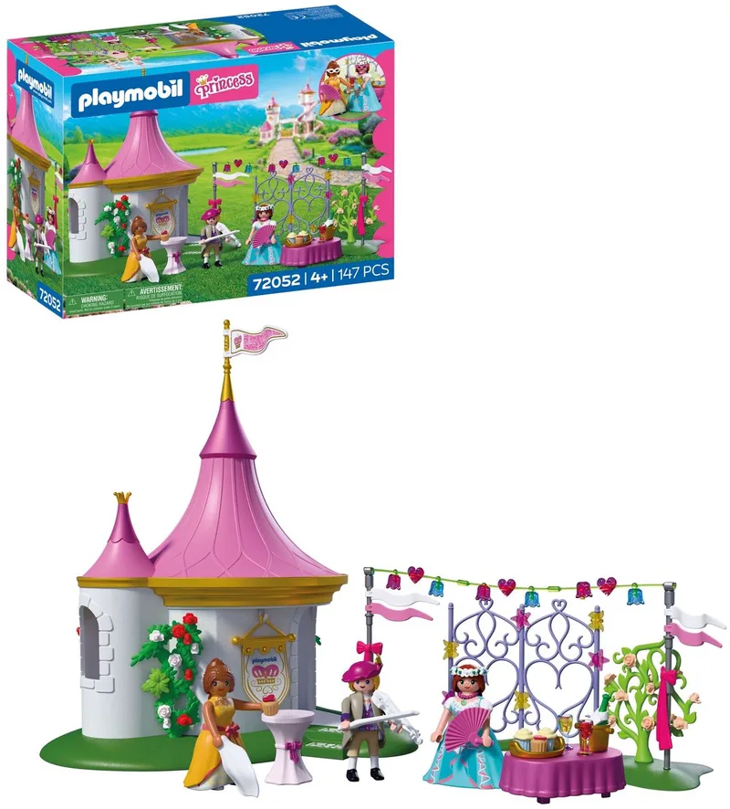 Princess | Maskerbal in het Paviljoen | 3 figuren met paviljoen en buffet | Stimuleert creativiteit | Prinsessenspeelgoed voor kinderen vanaf 4 jaar | 72052 by Playmobil in Multi kleuren – product photo