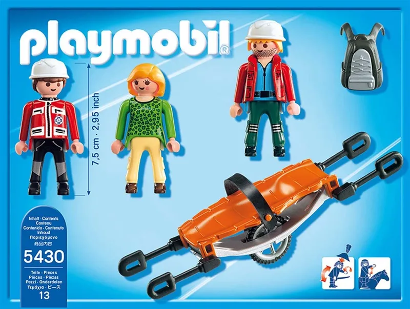 Reddingsteam met brancard / Secouristes avec brancard von Playmobil in Zwart – Produktfoto