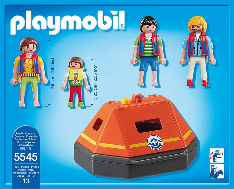 Reddingsvlot met drenkelingen / Naufragés avec radeau de survie von Playmobil in Oranje – Produktfoto