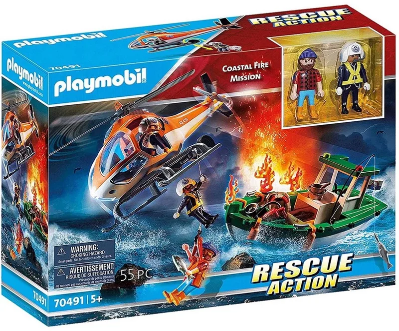 Rescue Action Coastal Fire Mission - 70491 von Playmobil in Rescue Action Coastal Fire Mission – 70491 – Produktfoto