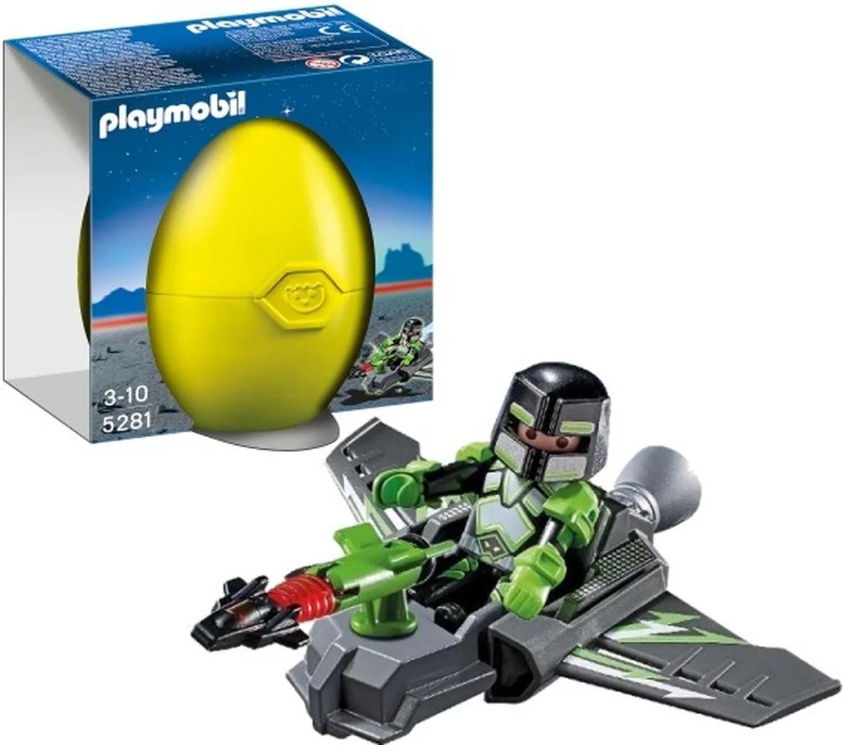 Robo-gangster met spy-glider / Jet d'attaque du Robo-Gang von Playmobil in Gelb – Produktfoto
