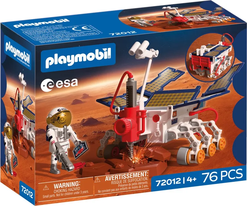Space ESA Mars Exploration Rover | Astronaut - Mobiele Rover met Boor & Zonnepanelen | Hoogwaardige ruimtespeelgoedset voor kinderen vanaf 4 jaar | 72012 by Playmobil in Meerkleurig – product photo