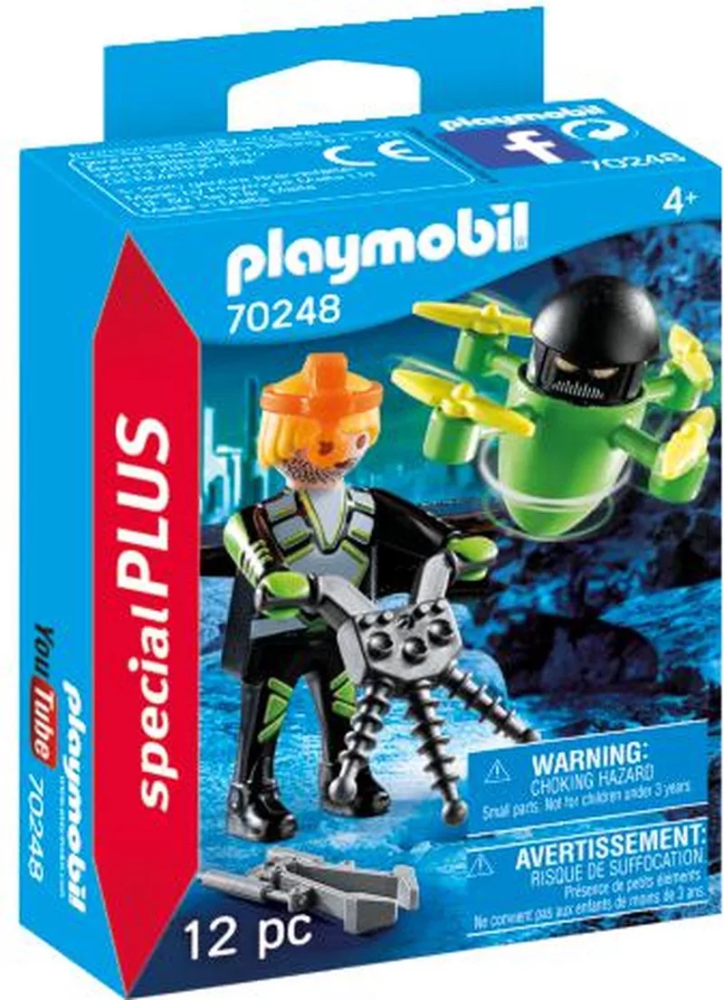 Special Plus Agent met drone - 70248 de Playmobil en Multicolor – photo du produit