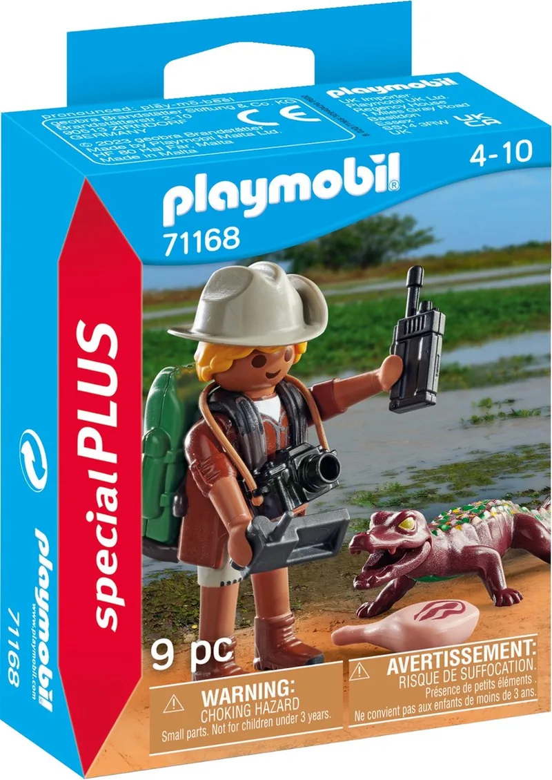 Special plus Onderzoeker met jonge kaaiman - 71168 by Playmobil in Blauw – product photo
