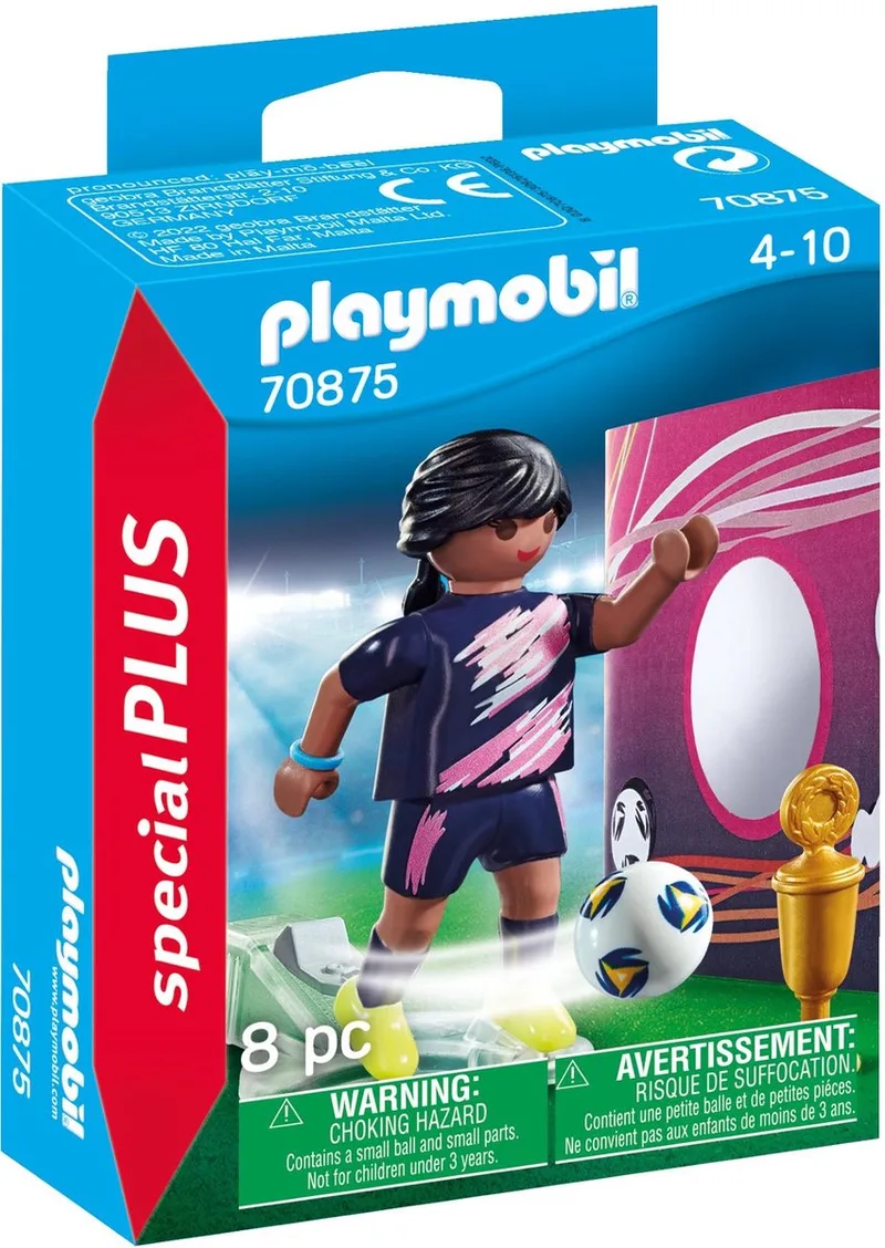 Special Plus Voetbalster met doelmuur - 70875 von Playmobil in Multicolor – Produktfoto