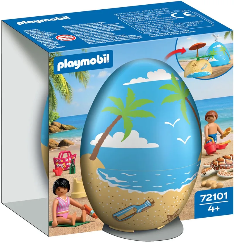 Speel-ei strandvakantie strand speelgoed verrassingsei 72101. de Playmobil en Meerkleurig – photo du produit