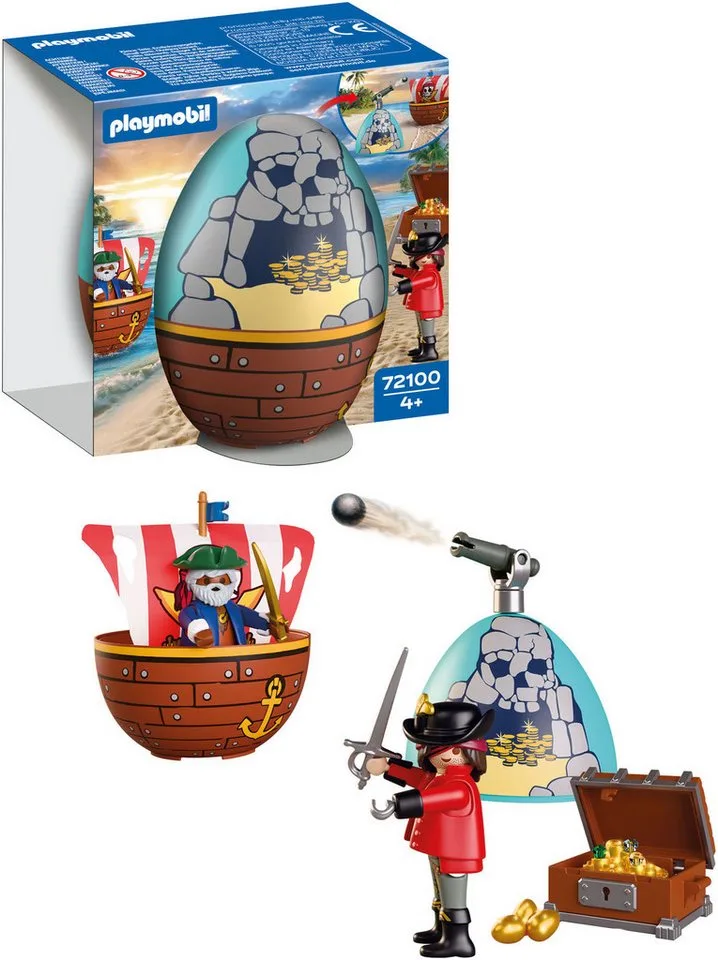 Spiel-Ei: Piraten (72100), Pirates Konstruktions-Spielset, (34 St) från Playmobil i Bunt – produktbild