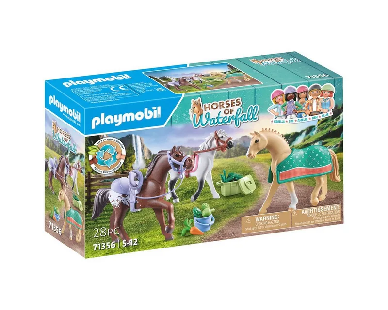 Spielfigur PLAYMOBIL® 71356 Horses of Waterfall 3 Pferde:Morgan,QuarterHorse&Sha von Playmobil in Bunt – Produktfoto