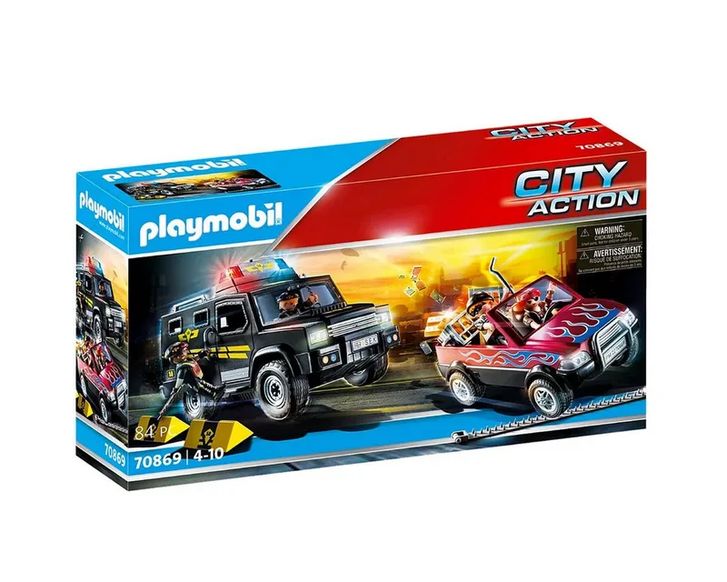 Spielwelt PLAYMOBIL® 70869 - City Action - Polizei, Verfolgung der Bankräuber fra Playmobil i Bunt – produktbillede