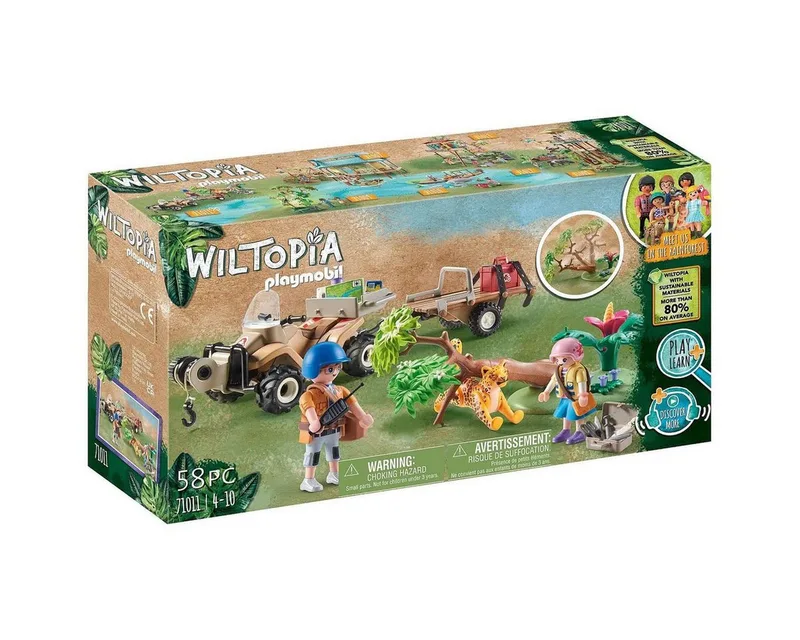 Spielwelt PLAYMOBIL® 71011 - Wiltopia - Tierrettungs Quad, Spielset de Playmobil en Bunt – photo du produit