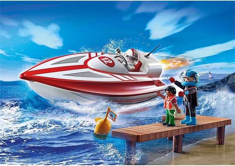 Sports&Action Speedboot met onderwatermotor - 70744 van Playmobil in Multicolor – productfoto