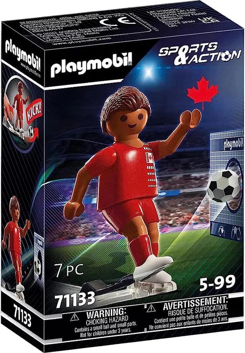 Sports & Action Voetballer Canada - 71133 - 4008789711335 von Playmobil in Rood – Produktfoto