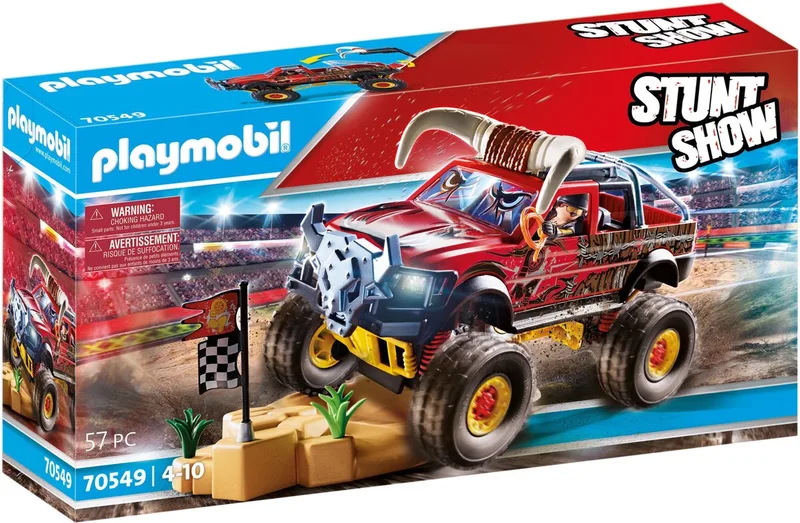 Stuntshow Monster Truck met hoorns - 70549 by Playmobil in Zwart – product photo