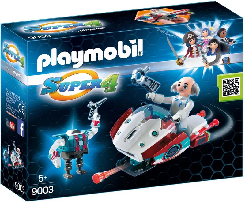 Super 4 nr. 9003 Skyjet met Dr. X & robot / Sky Jet et Docteur X de Playmobil en Playmobil 9003 – photo du produit