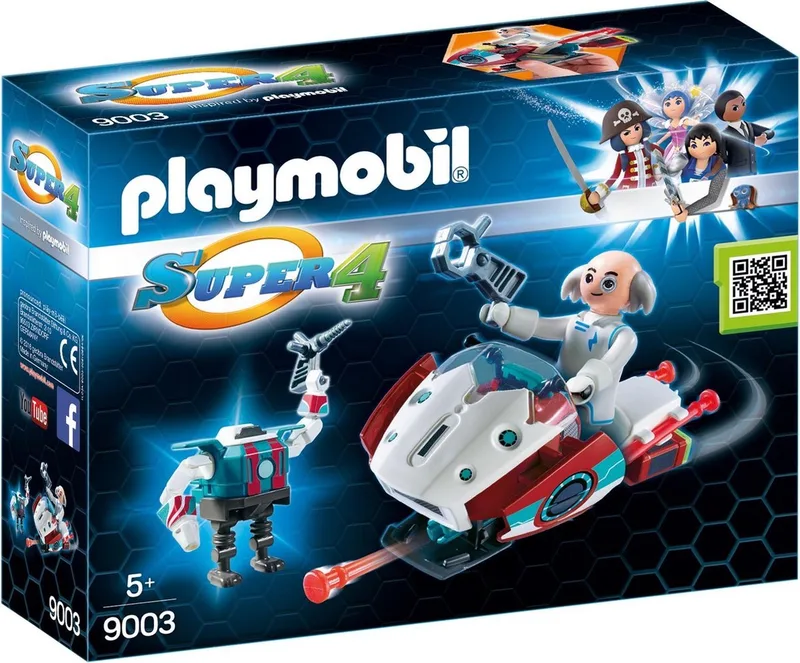 Super 4: Skyjet Met Dr. X & Robot (9003) de Playmobil en Wit – photo du produit