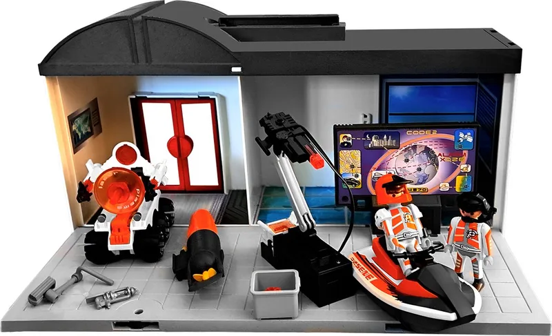 Top Agenten Transportabel Hoofdkwartier met Minifiguren en Accessoires von Playmobil in Veelkleurig – Produktfoto