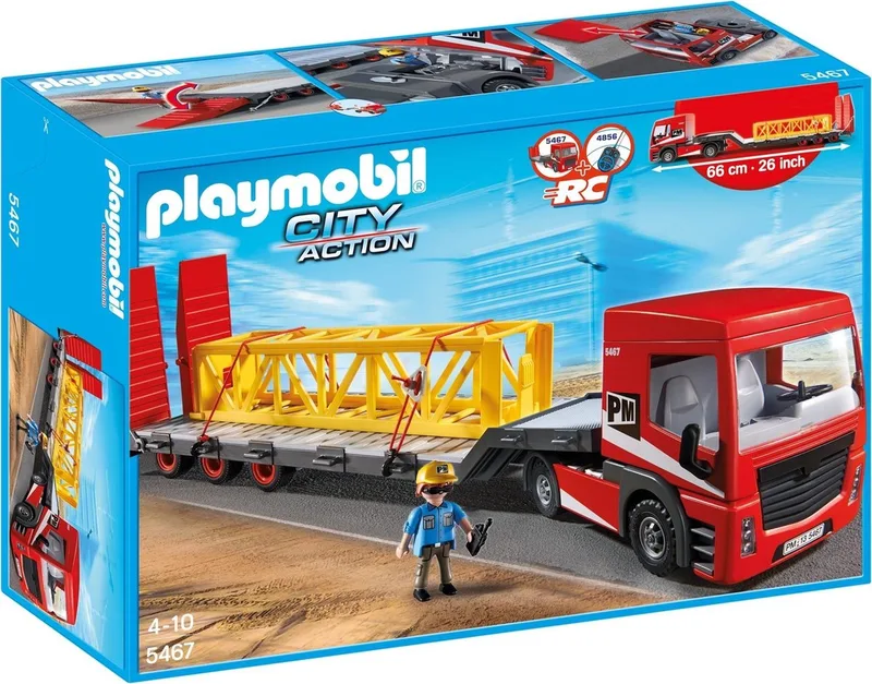 Voertuig voor zwaar transport / Tracteur routier avec grande remorque de Playmobil en Multi colour – photo du produit