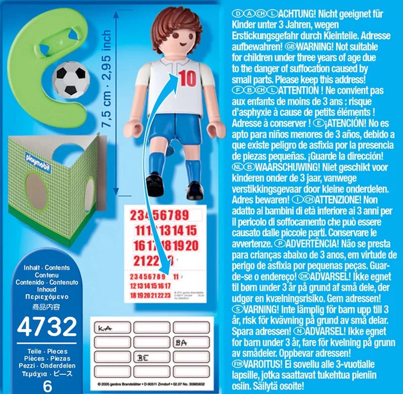 Voetbalspeler Engeland/Joueur équipe Angleterre von Playmobil in Meerkleurig – Produktfoto