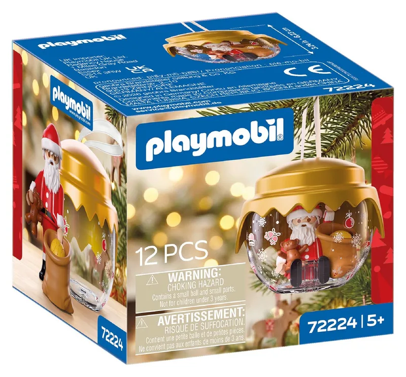 Weihnachtskugel: Klassik (72224), Christmas Konstruktions-Spielset, (12 St) de Playmobil en Multicolore – photo du produit 3 sur 3