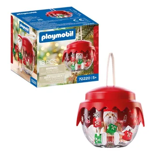 Weihnachtskugel: Kraftsportler (72220), Christmas Konstruktions-Spielset, (18 St) fra Playmobil i Flerfarvet – produktbillede 1 af 3