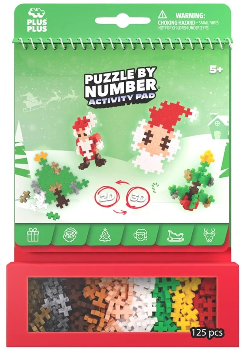 Activity Pad Kerst 125 delige bouwset - 4383 - Bouwspeelgoed - Constructiespeelgoed - Set met bouwstenen - Vanaf 5 jaar de Plus-Plus en Activity Pad – Christmas – photo du produit